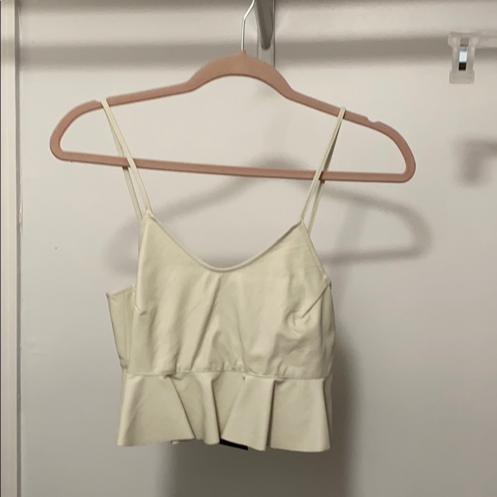 Zara faux leather top size XS